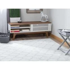 Beliani Laagpolig - AKSU Grijs Pvc 140x200 Cm -Tapijt Wereld fe6a8e4acf8a4f5fa52be8d1e9cc2bd9