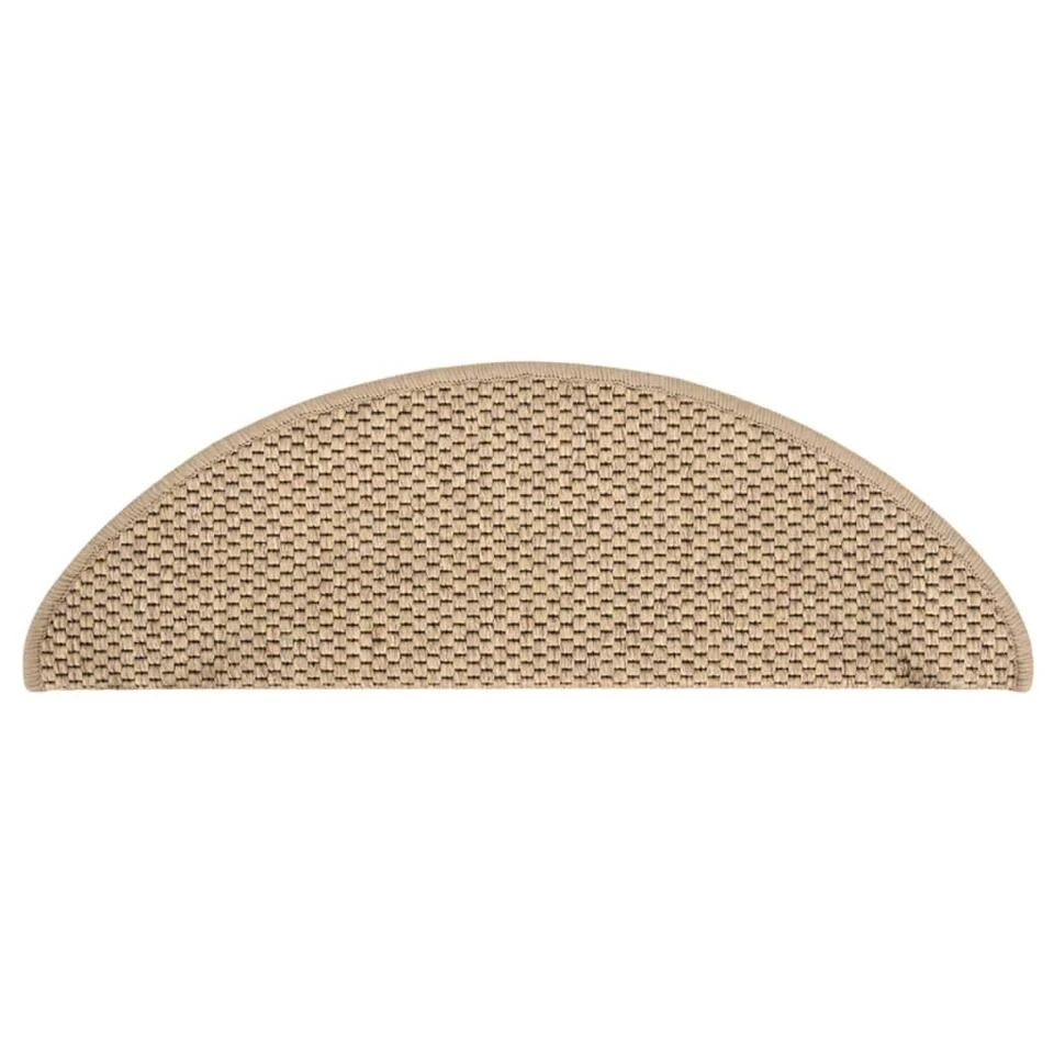 VidaXL Trapmatten Zelfklevend 15 St Sisal-look 65x21x4 Cm Zandkleurig 6 VidaXL Trapmatten Zelfklevend 15 St Sisal-look 65x21x4 Cm Zandkleurig - Afbeelding 4